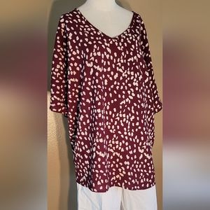 Maroon and Cream Tunic